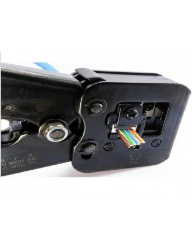 Lanberg NT-0204 crimpadora Herramienta para prensar Negro, Azul