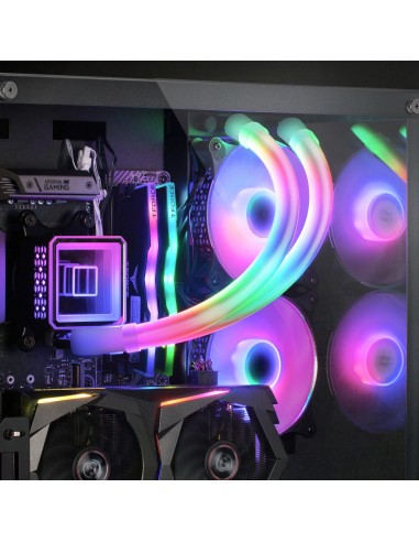 Mars Gaming ML-ULTRA240 Negro Refrigeración Líquida CPU TDP 500W Espejo Infinito 2 Ventiladores Silenciosos FDB ARGB Tubos ARGB