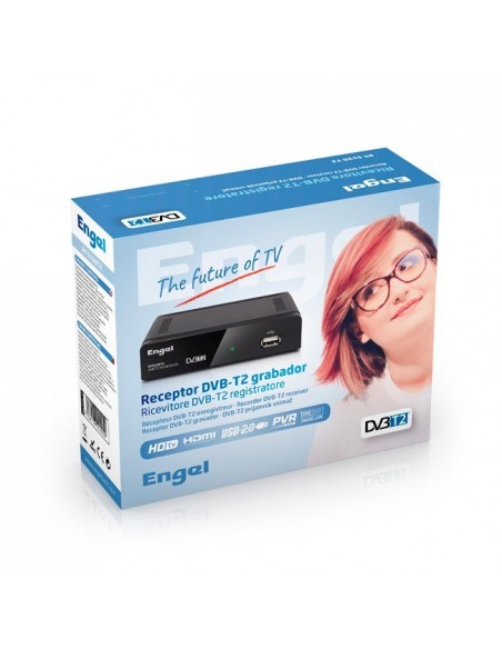 Engel Axil RT5130T2 descodificador para televisor Cable Full HD Negro