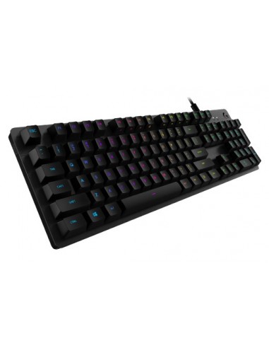 Logitech G G512 CARBON LIGHTSYNC RGB Mechanical Gaming Keyboard with GX Brown switches teclado USB QWERTY Español Carbono