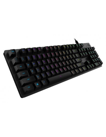 Logitech G G512 CARBON LIGHTSYNC RGB Mechanical Gaming Keyboard with GX Brown switches teclado USB QWERTY Español Carbono