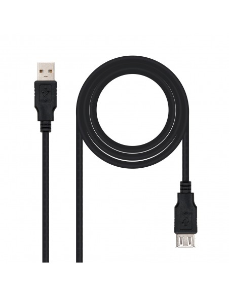 Nanocable CABLE USB 2.0, TIPO A M-A H, NEGRO, 1.0 M
