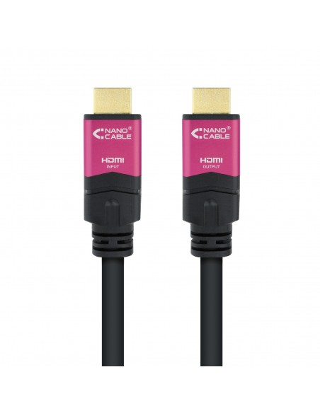 Nanocable 10.15.3725 cable HDMI 25 m HDMI tipo A (Estándar) Negro, Rosa