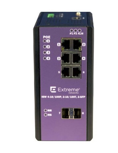 Extreme networks 16801 switch Gestionado L2 Fast Ethernet (10 100) Energía sobre Ethernet (PoE) Negro, Lila