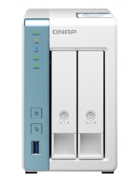 QNAP TS-231P3 NAS Torre Ethernet Turquesa, Blanco Alpine AL-214