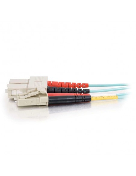 C2G 85531 cable de fibra optica 1 m LC SC OFNR Turquesa