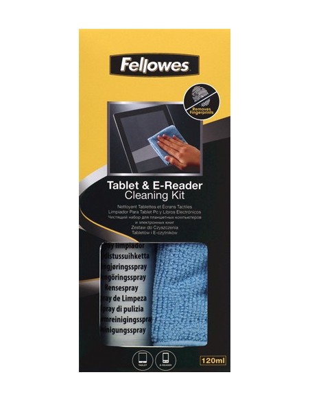 Fellowes 9930501 kit de limpieza para computadora PC Tableta Líquido y paños secos para limpieza de equipos 120 ml