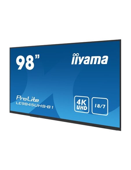 iiyama LE9845UHS-B1 pantalla de señalización Pantalla plana para señalización digital 2,49 m (98") LED Wifi 350 cd   m² 4K