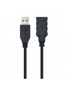 Nanocable Cable USB 3.0, Tipo A M-A H, Negro, 3.0 M