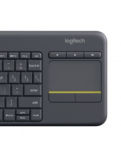 Logitech K400 Plus Tv teclado RF inalámbrico AZERTY Belga Negro 2