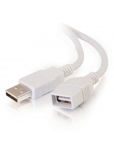 C2G Alargo de 3 m USB 2.0 A macho a A hembra, color blanco