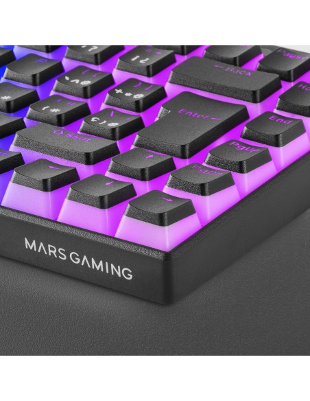 Mars Gaming MKCLOUD Teclado Inalámbrico RGB Negro Switch Azul Español