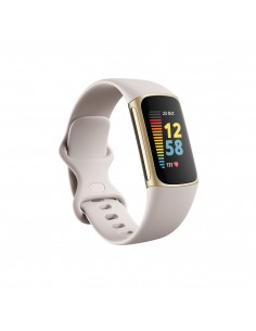Fitbit Charge 5 AMOLED Pulsera de actividad Oro, Blanco