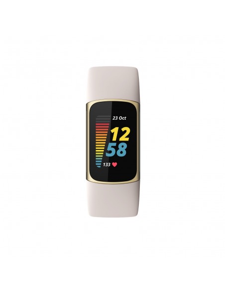 Fitbit Charge 5 AMOLED Pulsera de actividad Oro, Blanco