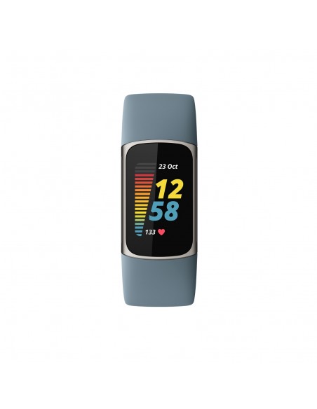 Fitbit Charge 5 AMOLED Pulsera de actividad Azul, Acero inoxidable