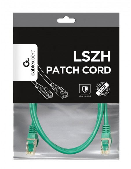 Gembird PP6A-LSZHCU-G-1M cable de red Verde Cat6a S FTP (S-STP)