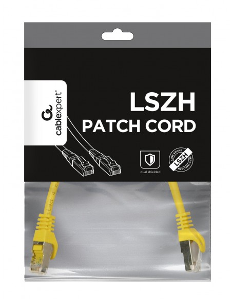Gembird PP6A-LSZHCU-Y-0.25M cable de red Amarillo 0,25 m Cat6a S FTP (S-STP)