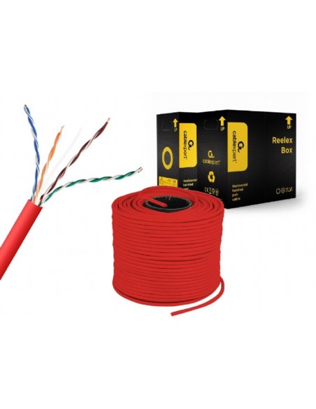 Gembird UPC-5004E-SOL-R cable de red Rojo 305 m Cat5e U UTP (UTP)