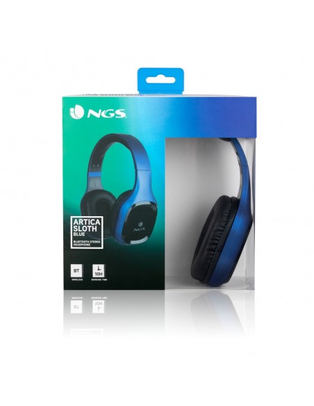 NGS Artica Sloth Auriculares Inalámbrico y alámbrico Diadema Llamadas Música Bluetooth Negro, Azul