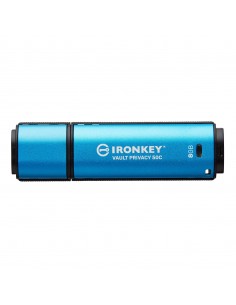 Kingston Technology IronKey VP50 unidad flash USB 8 GB USB Tipo C 3.2 Gen 1 (3.1 Gen 1) Negro, Azul