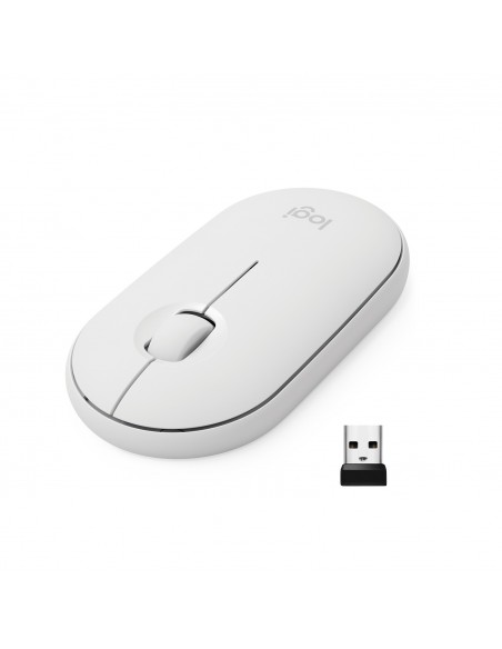 Logitech Pebble M350 ratón Ambidextro RF Wireless + Bluetooth Óptico 1000 DPI
