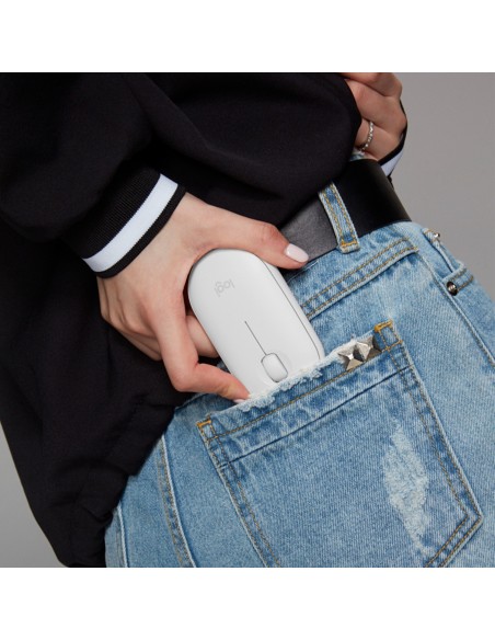 Logitech Pebble M350 ratón Ambidextro RF Wireless + Bluetooth Óptico 1000 DPI