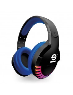 Sparco SPWHEADPHONE auricular y casco Auriculares Inalámbrico Diadema Juego USB Tipo C Negro, Azul