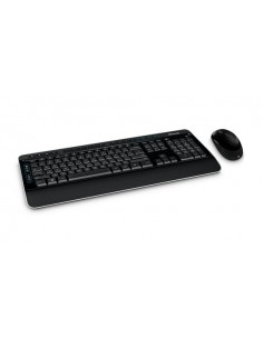 Microsoft Wireless Desktop 3050 teclado Ratón incluido RF inalámbrico Griego Negro