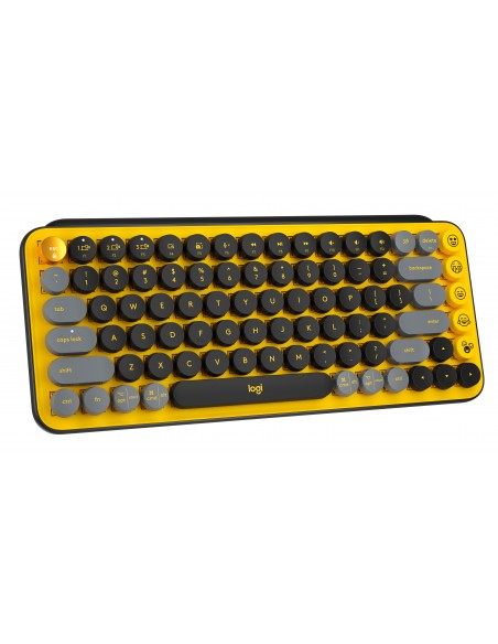 Logitech POP Keys Wireless Mechanical Keyboard With Emoji Keys teclado RF Wireless + Bluetooth AZERTY Francés Negro, Gris,