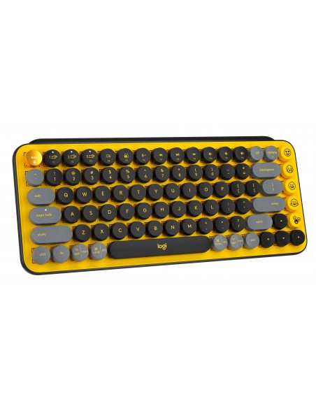 Logitech POP Keys Wireless Mechanical Keyboard With Emoji Keys teclado RF Wireless + Bluetooth AZERTY Francés Negro, Gris,