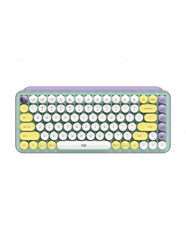Logitech POP Keys Wireless Mechanical Keyboard With Emoji Keys teclado Bluetooth AZERTY Francés Color menta