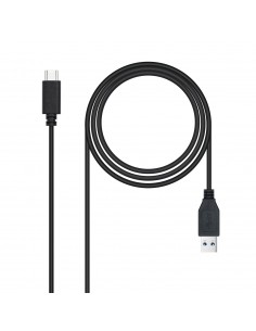 Nanocable Cable USB 3.1, Gen2 10 Gbps 3A, tipo USB-C M-A M, Negro, 2 m