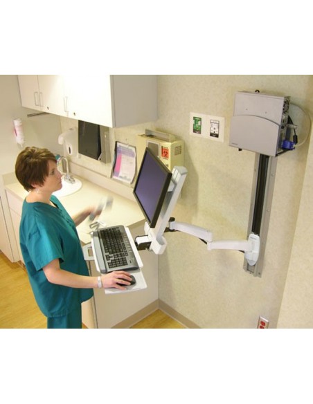 Ergotron 200 Series Combo Arm 61 cm (24") Blanco Pared