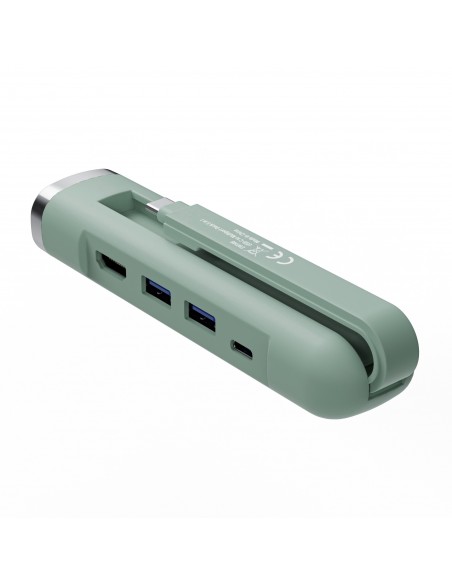 Ewent EW1148 base para portátil y replicador de puertos Alámbrico USB 3.2 Gen 1 (3.1 Gen 1) Type-C Verde Ewent EW1148 base para portátil y replicador de puertos Alámbrico USB 3.2 Gen 1 (3.1 Gen 1) Type-C Verde