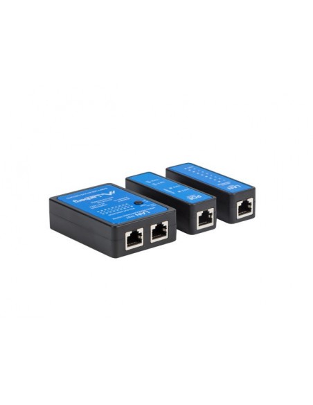 Lanberg NT-0404 comprobador de cables de red Comprobador de alimentación PoE Negro, Azul