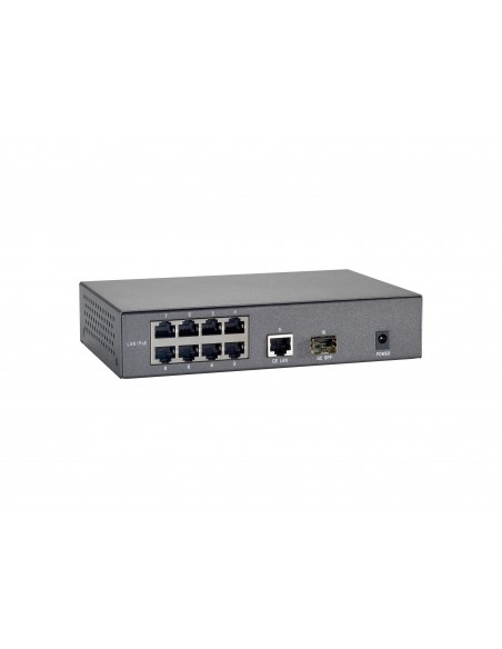 LevelOne Switch Fast Ethernet PoE de 10 puertos, 1 Port Gigabit, 1 Port Gigabit SFP, 120W, 9 PoE Outputs