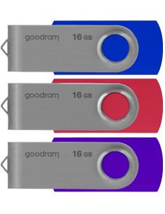 Goodram UTS2-3P unidad flash USB 16 GB USB tipo A 2.0 Azul, Rosa, Púrpura