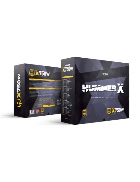 NOX Hummer X750W unidad de fuente de alimentación 750 W 24-pin ATX ATX Negro