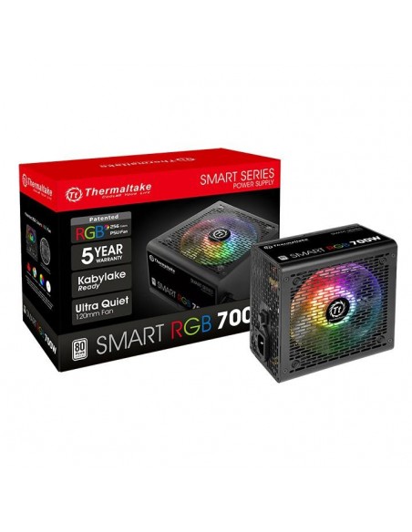 Thermaltake Smart RGB unidad de fuente de alimentación 700 W 20+4 pin ATX ATX Negro