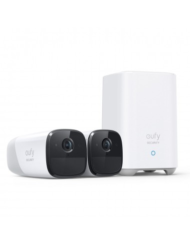 Eufy Camaras de Vigilancia eufyCam 2 Pro, 2K Cámara IP Exterior, 365 días de batería, Compatible con HomeKit, protección IP67,