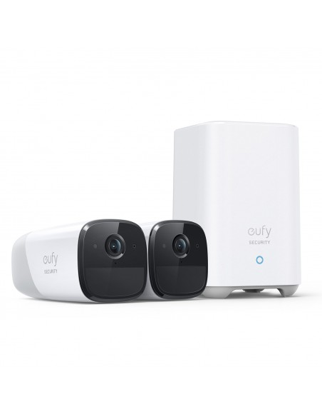 Eufy Camaras de Vigilancia eufyCam 2 Pro, 2K Cámara IP Exterior, 365 días de batería, Compatible con HomeKit, protección IP67,
