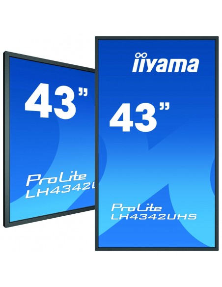 iiyama LH4342UHS-B3 pantalla de señalización Pantalla plana para señalización digital 108 cm (42.5") IPS 500 cd   m² 4K Ultra
