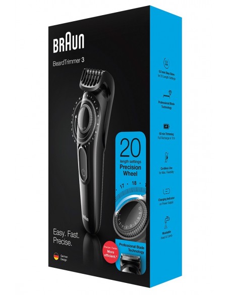 Braun BT3222 depiladora para la barba Batería 20 1 cm Negro