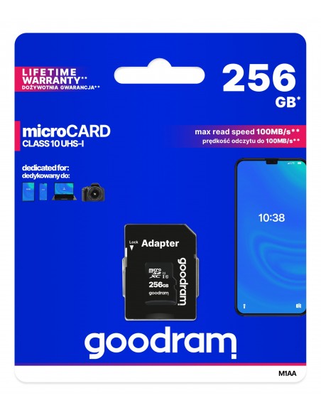 Goodram M1AA 256 GB MicroSDXC UHS-I Clase 10