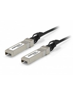 LevelOne DAC-0105 cable de fibra optica 5 m SFP+ Negro, Acero inoxidable
