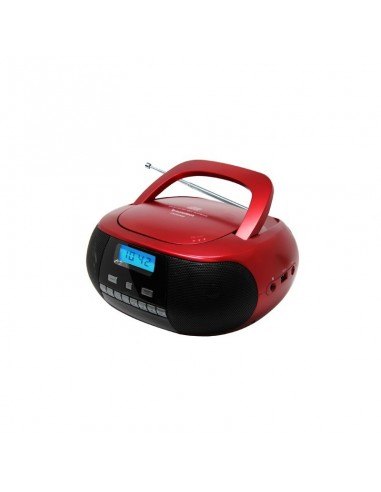 Sunstech CRUSM400RD sistema estéreo portátil 2 W FM Rojo Reproducción MP3