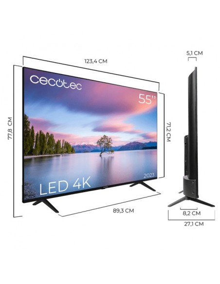 Cecotec 02562 Televisor 139,7 cm (55") 4K Ultra HD Smart TV Negro