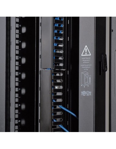 Tripp Lite SRCABLEDUCTVRT Sujetador de cables vertical SmartRack, 1.83 m [6 pies] - Doble ducto de peine con tapa e instalación