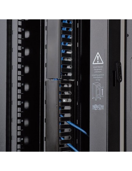 Tripp Lite SRCABLEDUCTVRT Sujetador de cables vertical SmartRack, 1.83 m [6 pies] - Doble ducto de peine con tapa e instalación