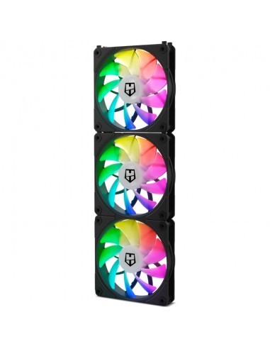 NOX EASY LINK Carcasa del ordenador Refrigerador de aire 12 cm Negro 3 pieza(s)